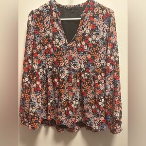 Gibson floral blouse (black floral), Size S (Women’s)